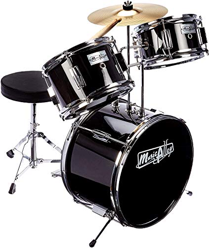 3 Piece Blue Kids Drum Set with Throne Cymbal Pedal Drumsticks B956