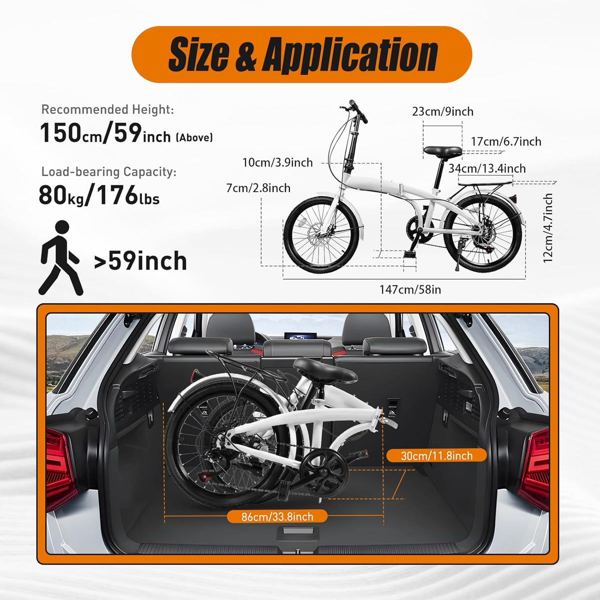 20 Inch High Carbon Steel Folding Bike with 7-Speed Gears V546
