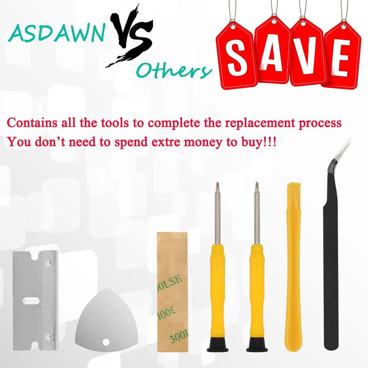 Battery Replacement for Samsung Gear Fit 2 Fitness Smartwatch 200mAh with Repair Tools O69859