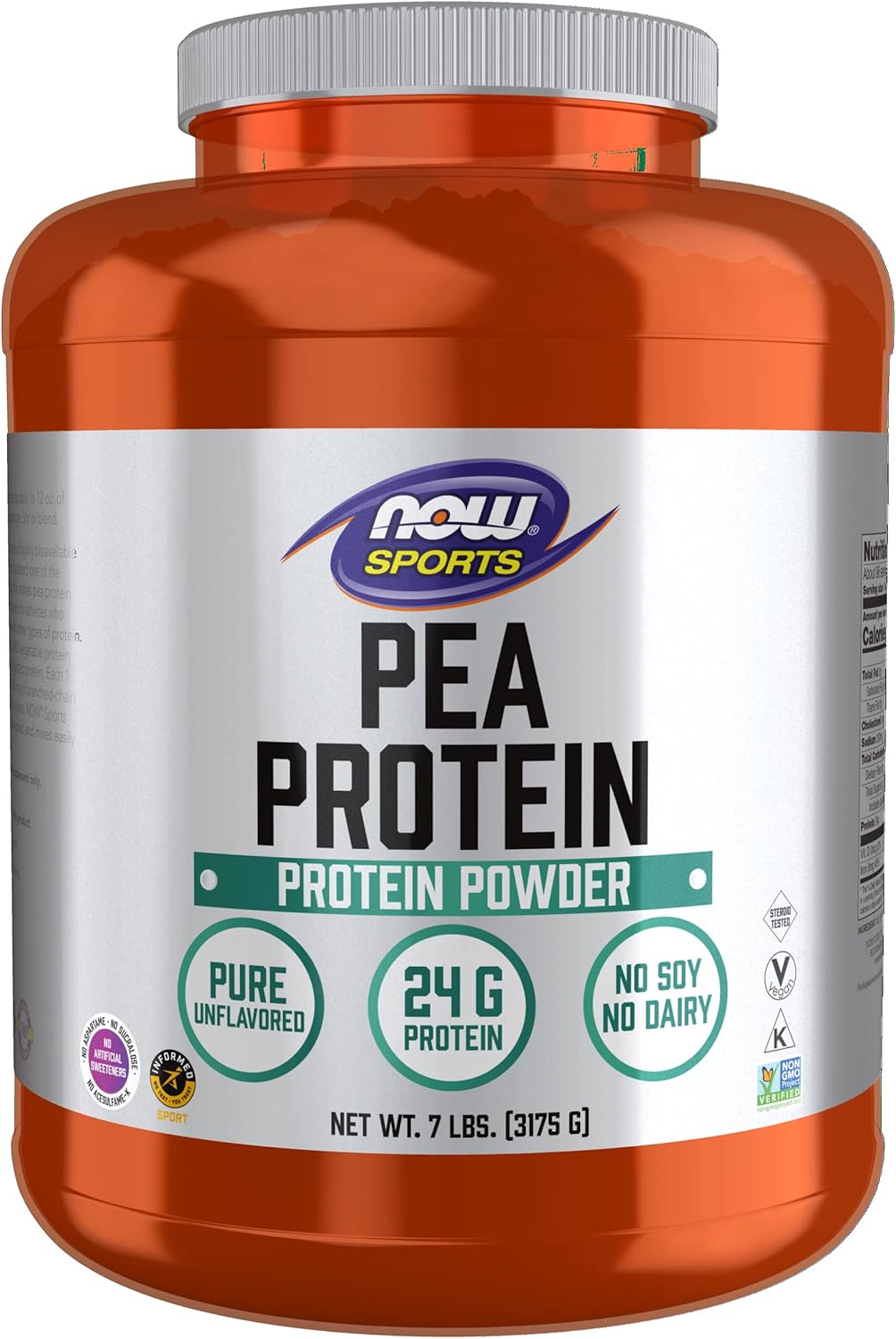 Pea Protein 24 g Unflavored Powder 7-Pound Beige Cream Pack of 2 H5579