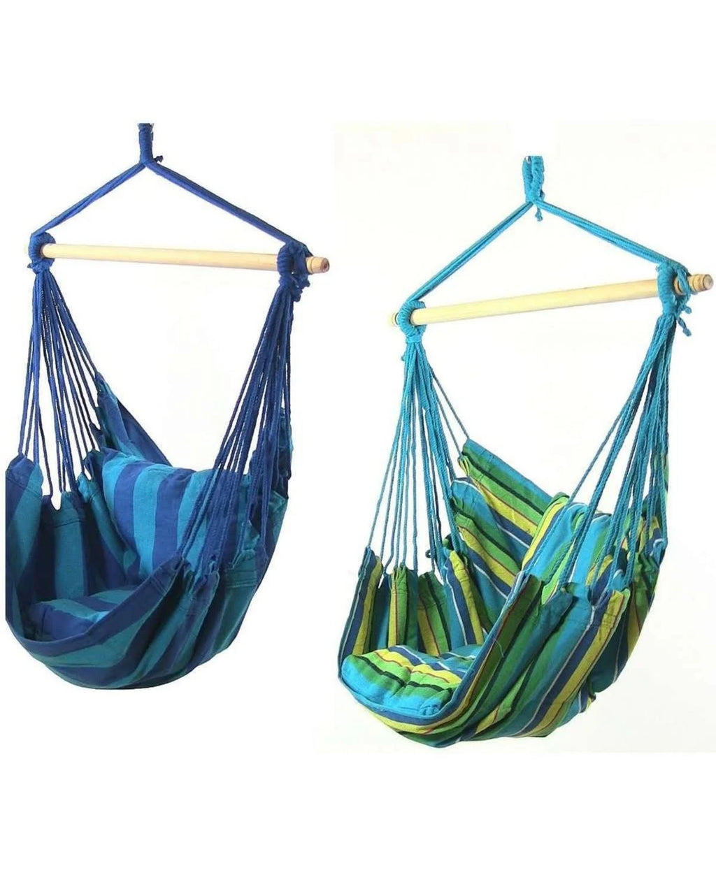 Hanging Hammock Swing with Two Cushions Set of 2 D4951
