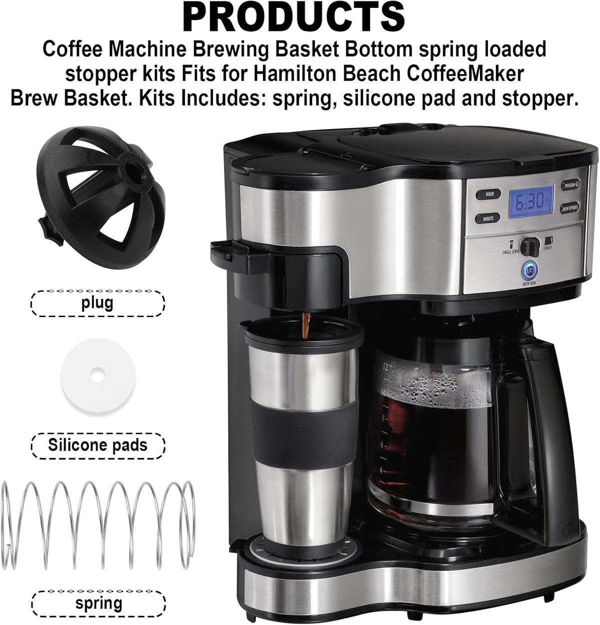 Coffee Maker Brew Basket Water Stop Valve Kit D129
