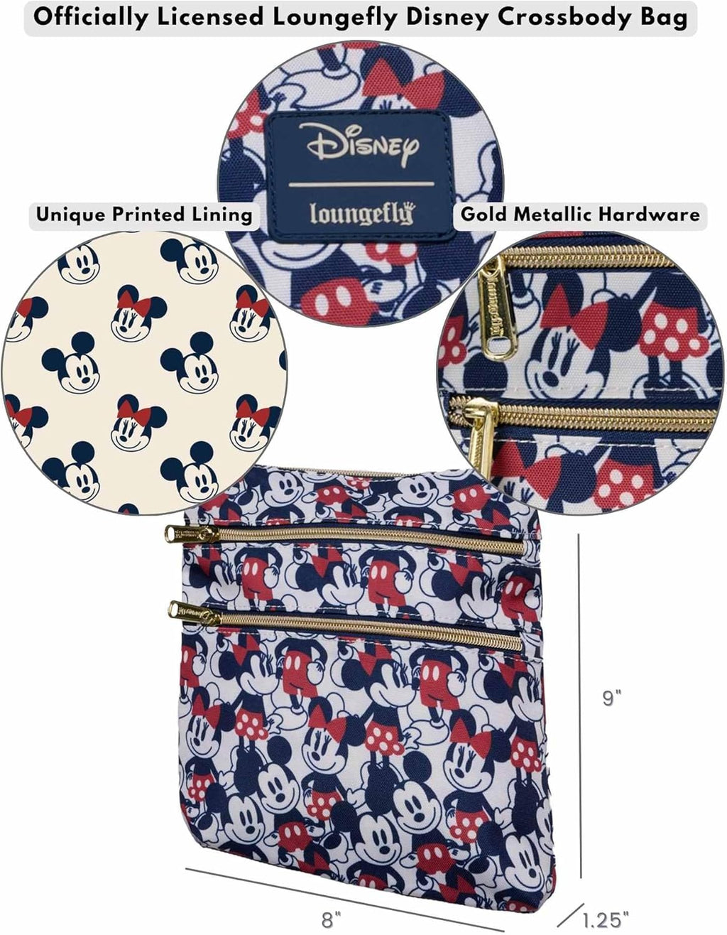 Navy Nylon Crossbody Purse V537529