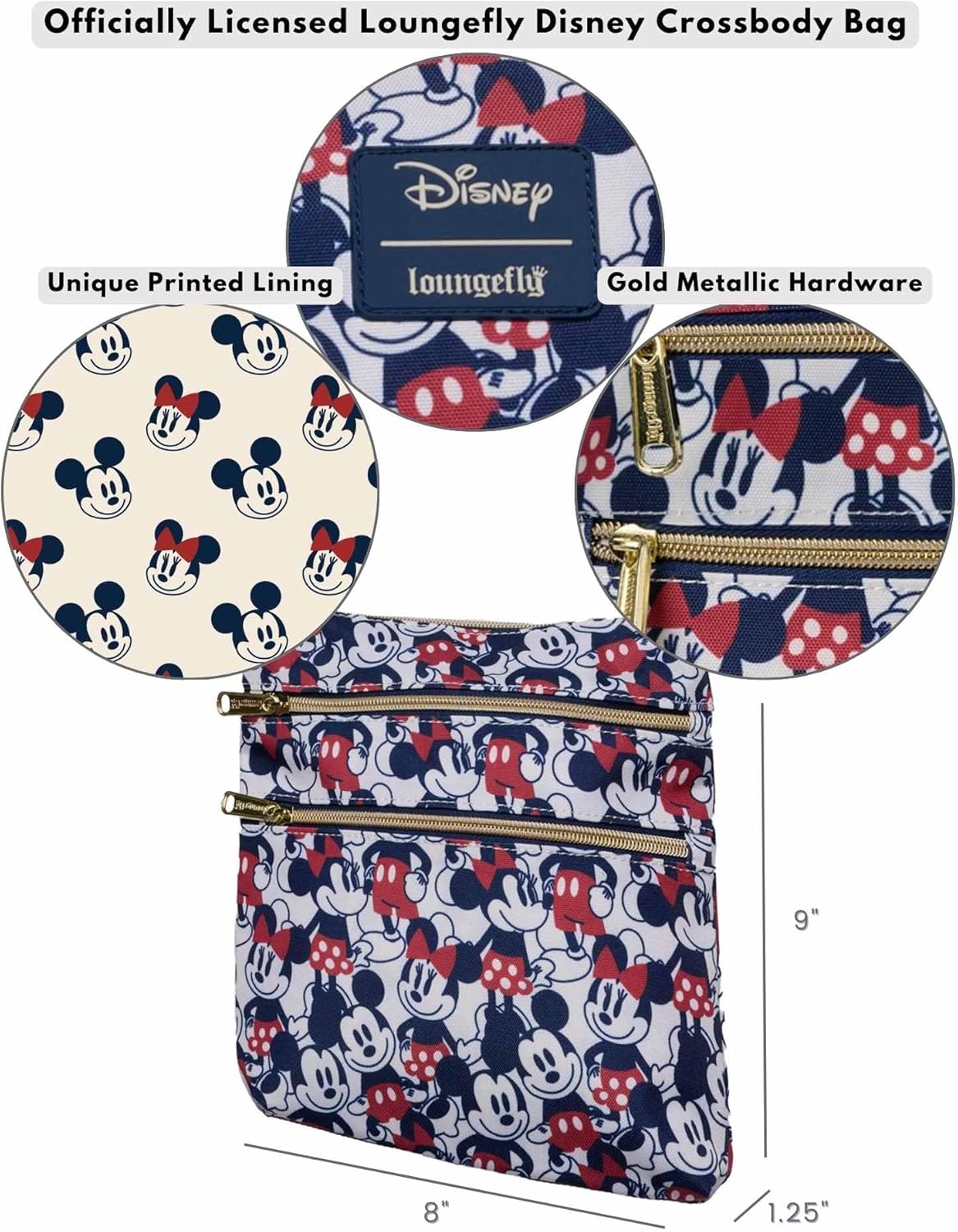 Navy Nylon Crossbody Purse V537529