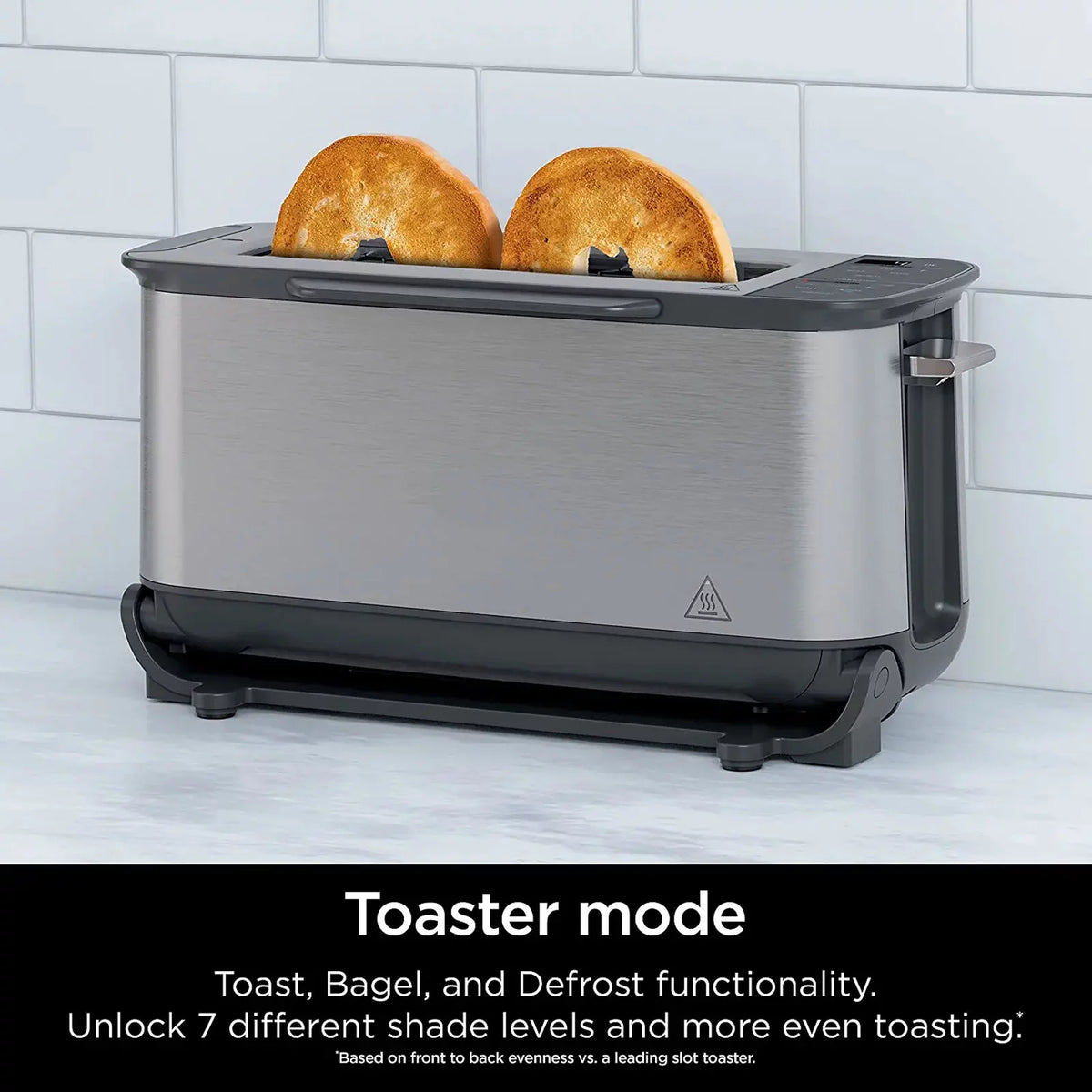 2-in-1 Compact Toaster Oven 2-Slice Capacity Stainless Steel N4644