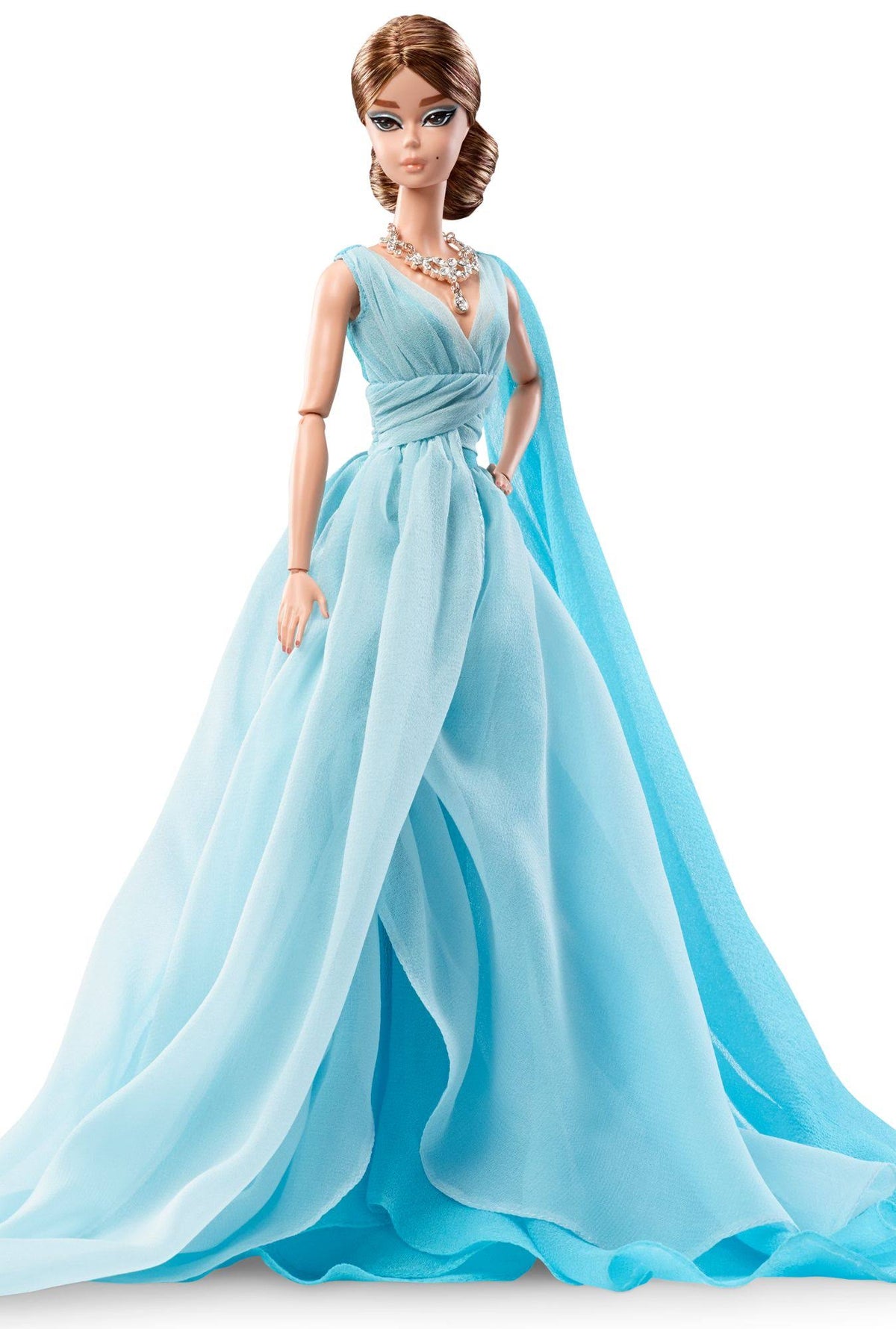 Blue Chiffon Ball Gown Doll X59677