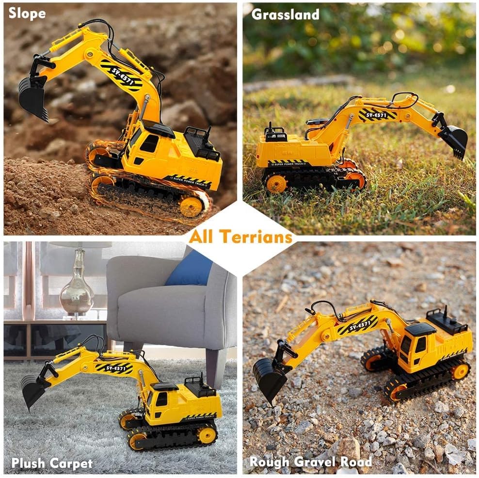 RC Excavator and Building Plane T239