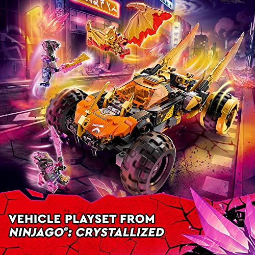 Cole’s Dragon Cruiser Car Toy with Golden Kai, Cole and Snake Warrior Minifigures M3481