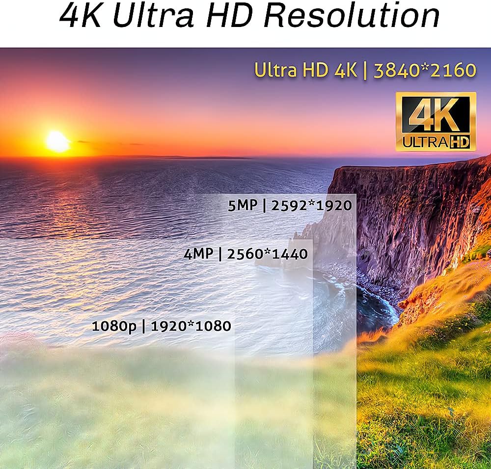 4K 8MP PoE Security Camera System with 5X Optical Zoom H421385