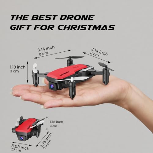 Mini Drone with Camera 720P HD FPV, Foldable RC Quadcopter with 2 Batteries Y724324