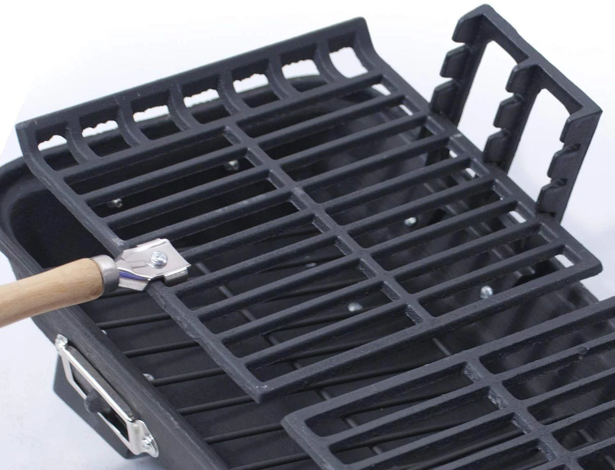 Cast Iron Hibachi Charcoal Grill, 10 by 18-Inch G250737