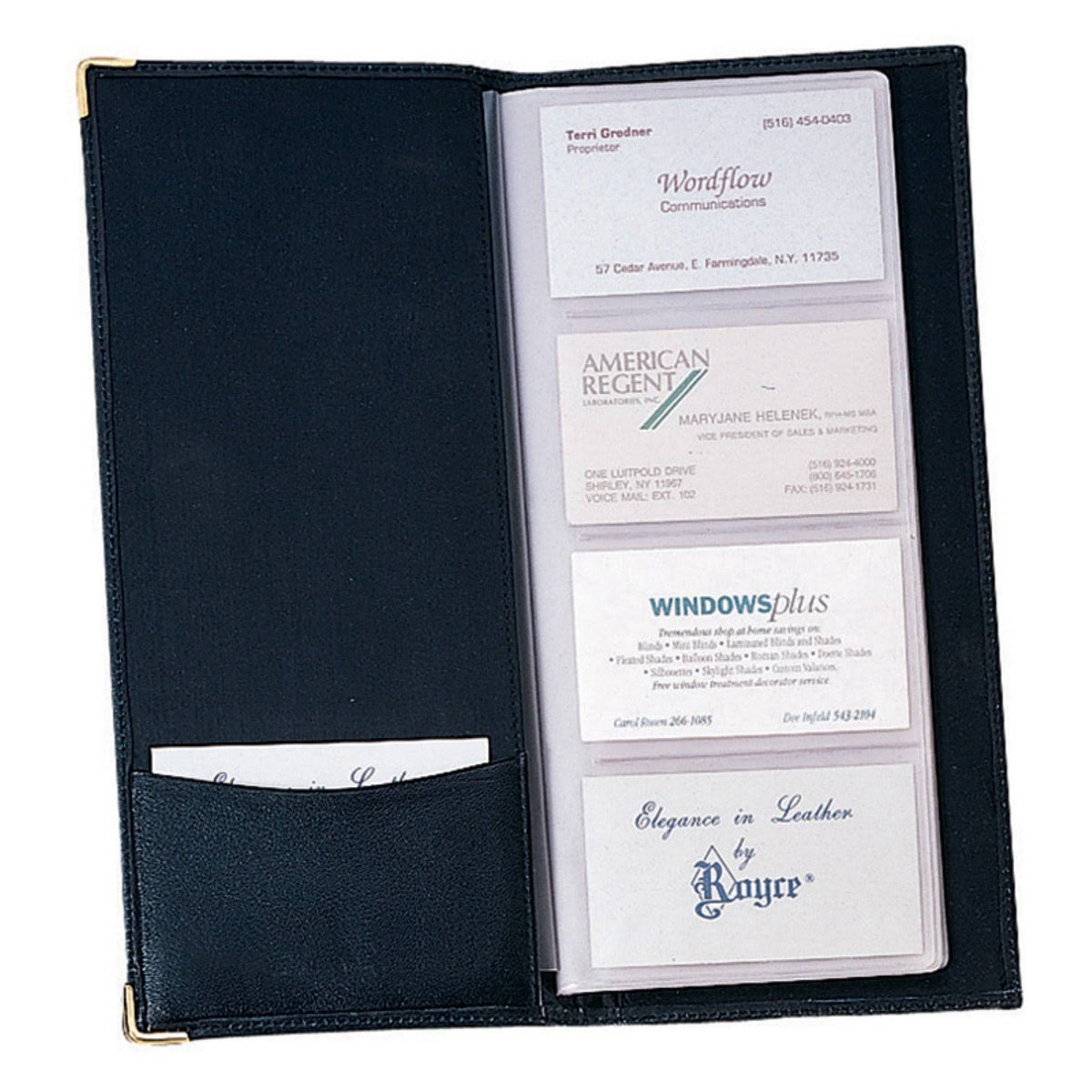 Leather Business Card File F94212