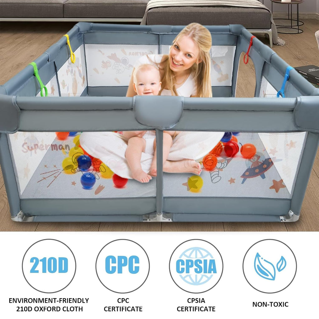 50"x50" Gray Play Yard with Gate G1188