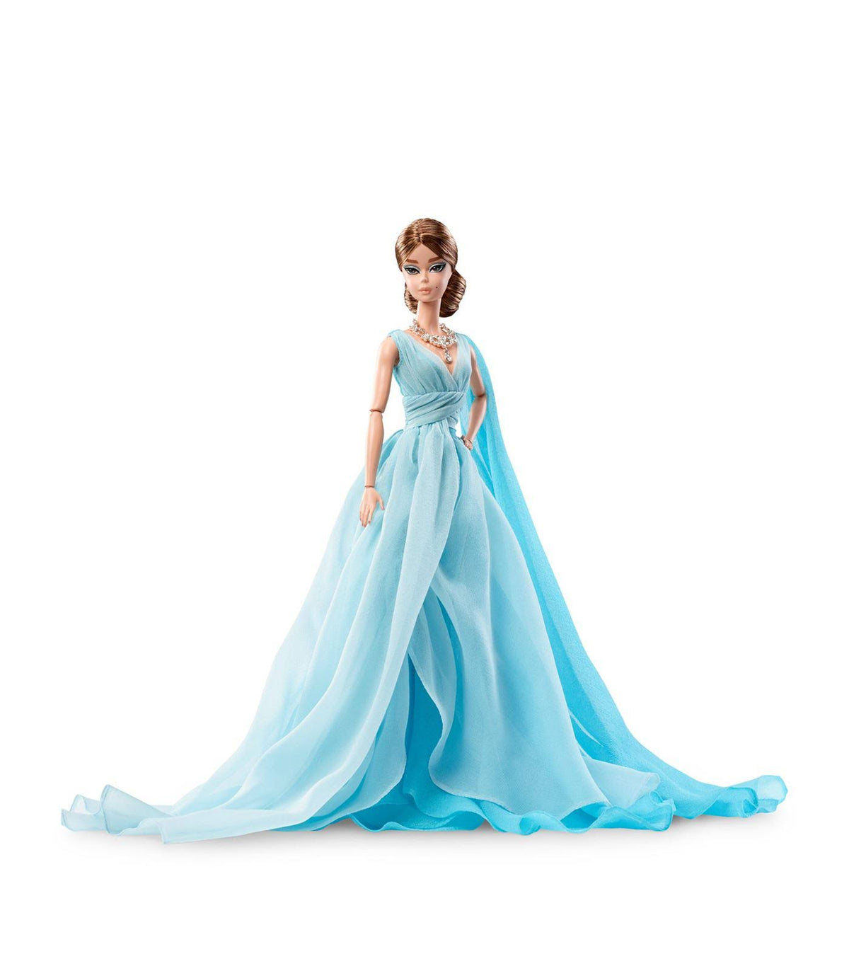 Blue Chiffon Ball Gown Doll X59677