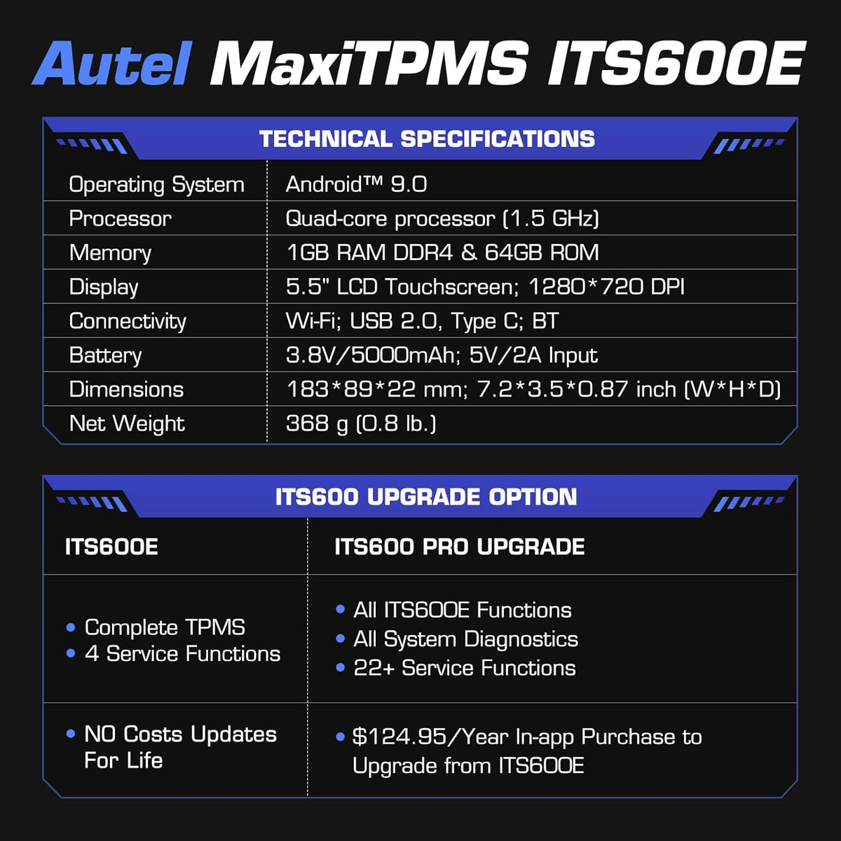 TPMS Relearn & Sensor Programming Tool with VIN Scan Y84046