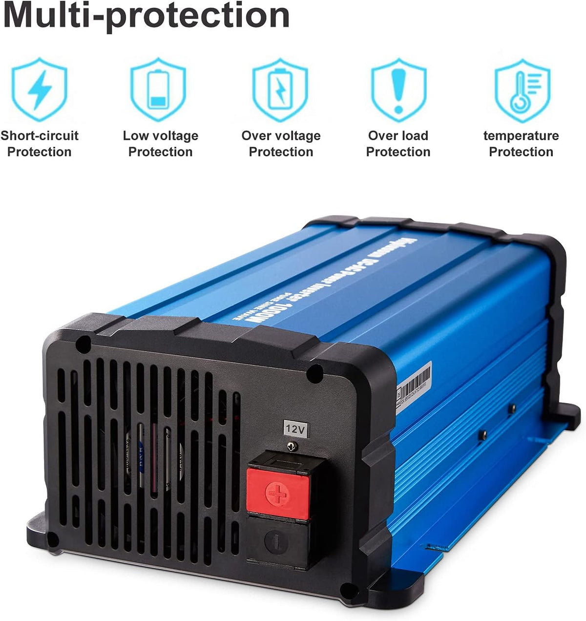 1000 watt Pure Sine Wave Power Inverter 12V to 110V DC to AC with Remote Controller B4897