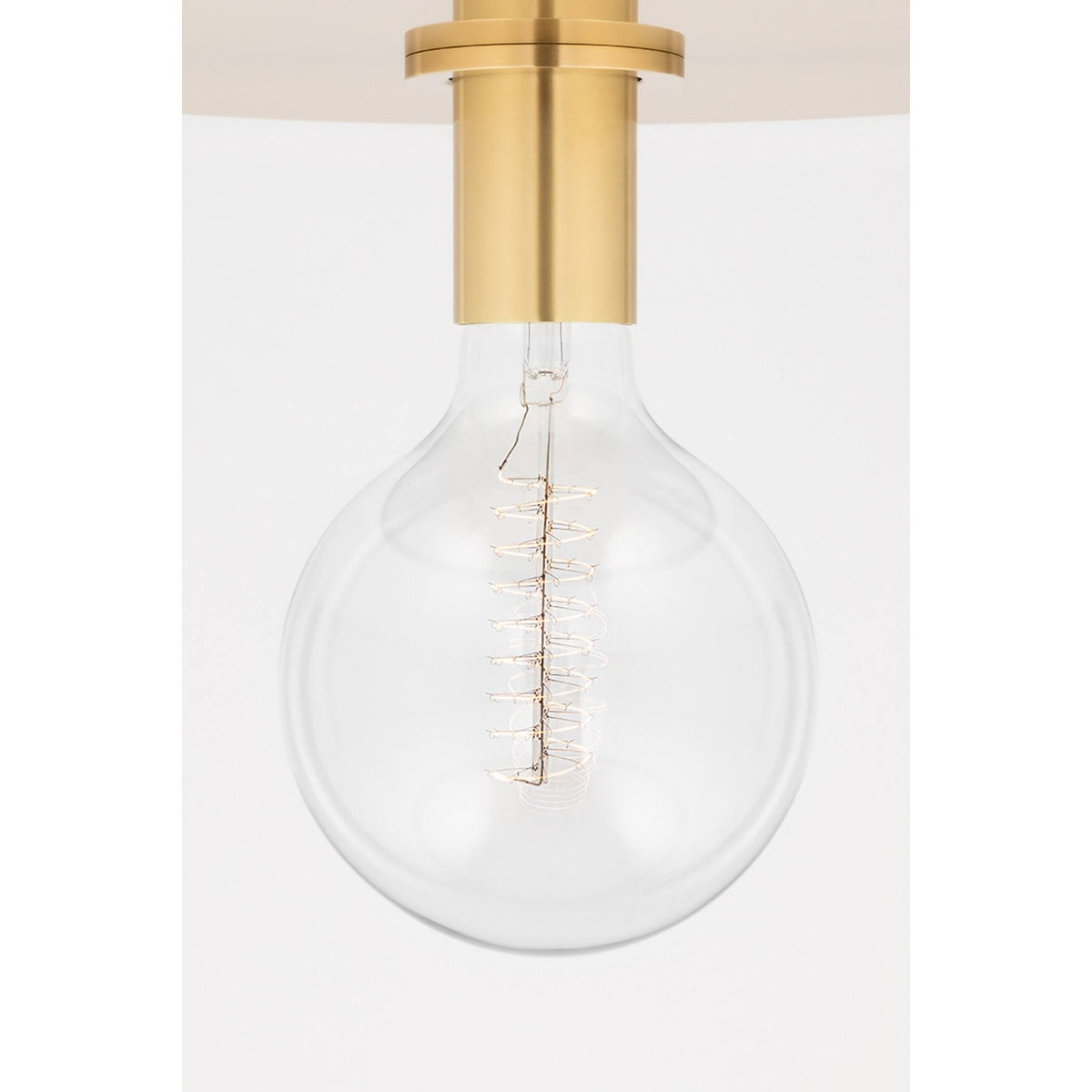 1 Light Large Flush Mount Aged Brass/Black R687450