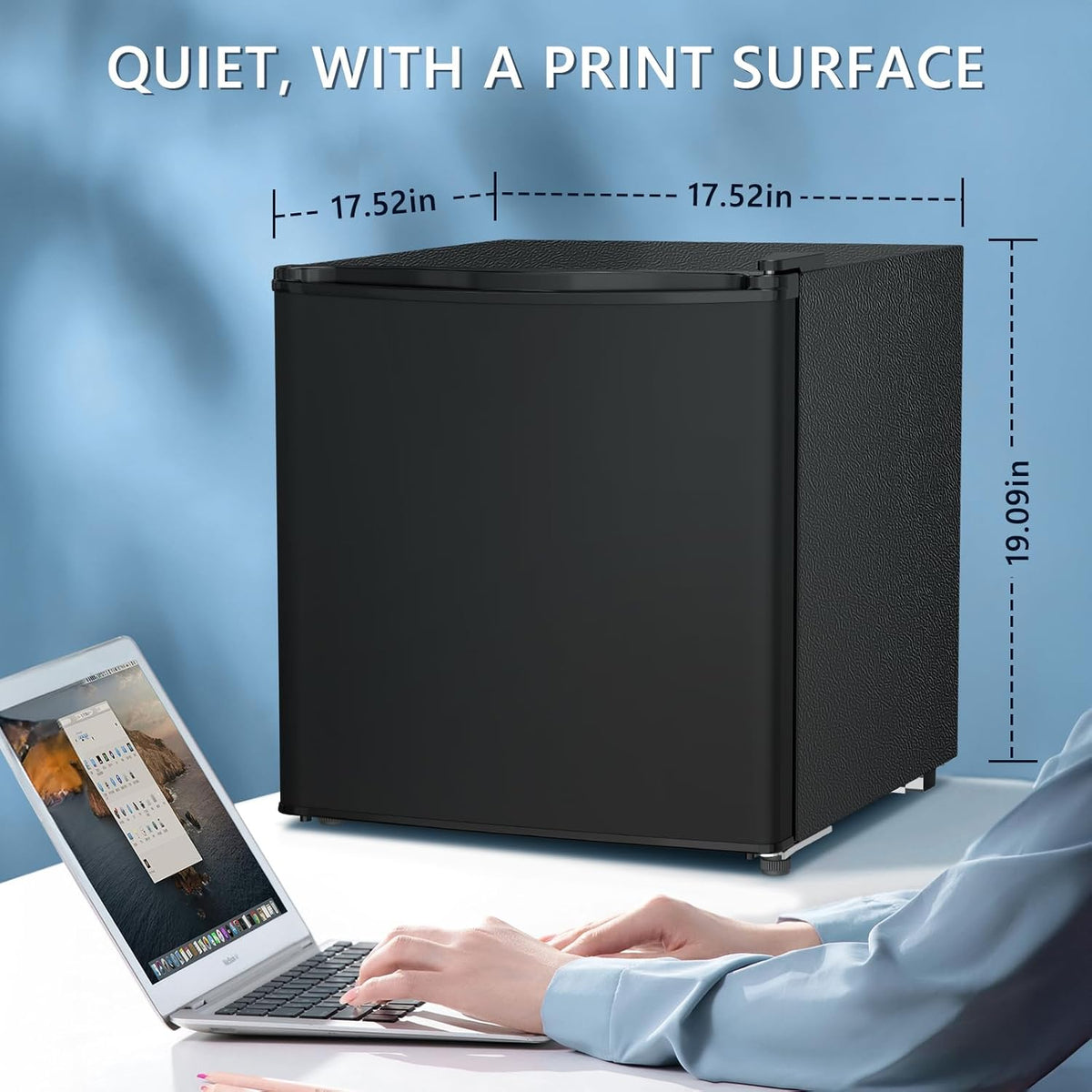Black 1.4 Cu. Ft Compact Mini Fridge with Freezer P5455