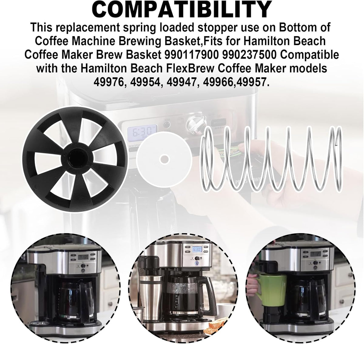 Coffee Maker Brew Basket Water Stop Valve Kit D129