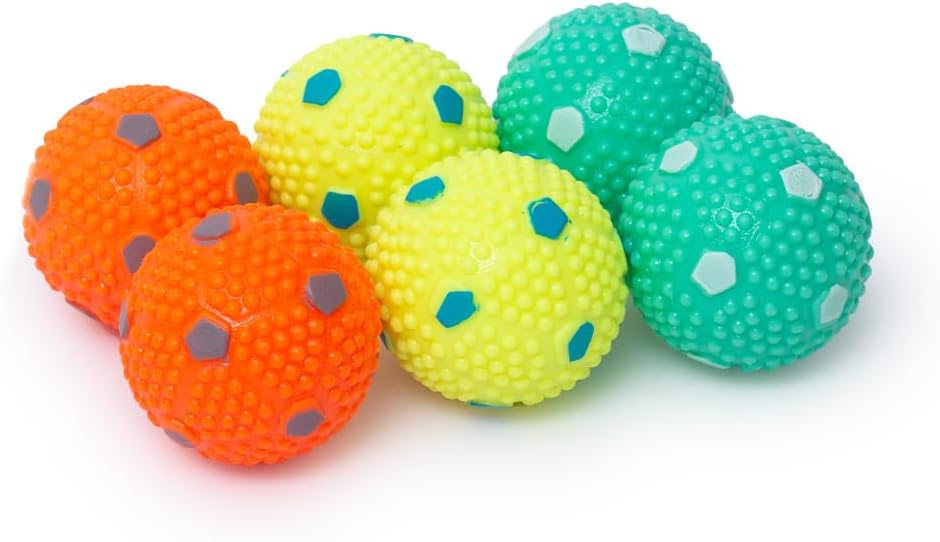 6 Pack Small Sized Spotted Latex Balls, 2 Inches in Diameter Q1533
