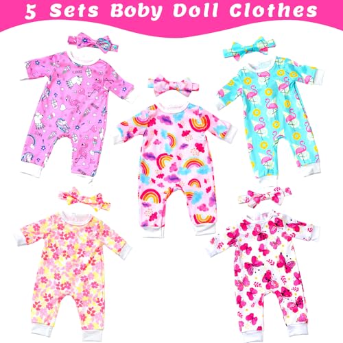 10 pcs Baby Doll Clothes and Accessories Set for 14-16 Inch Dolls J85521