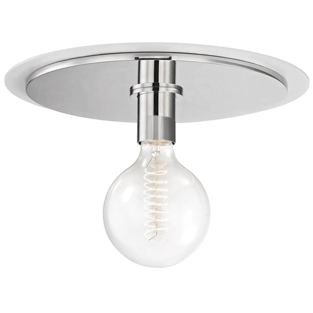 1 Light Large Flush Mount Aged Brass/Black R687450