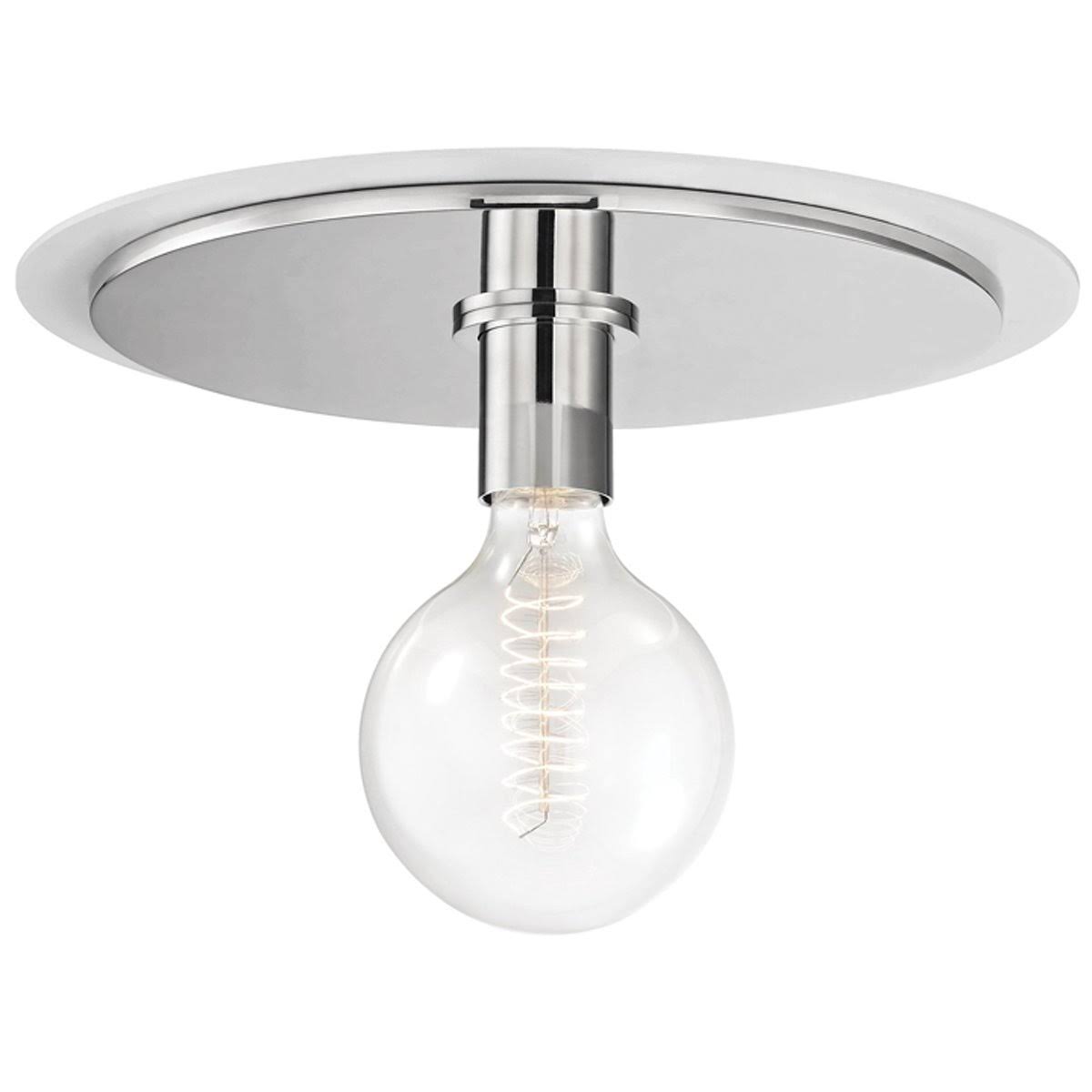 1 Light Large Flush Mount Aged Brass/Black R687450