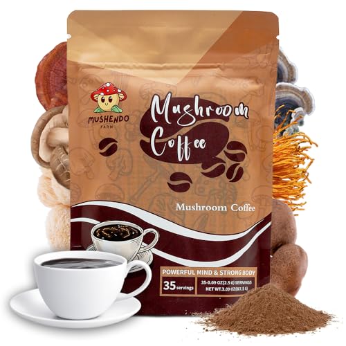 Mushroom Instant Coffee 35 Servings Vegan Non-GMO L223854