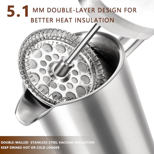 12 OZ Stainless Steel French Press Coffee Maker E54927