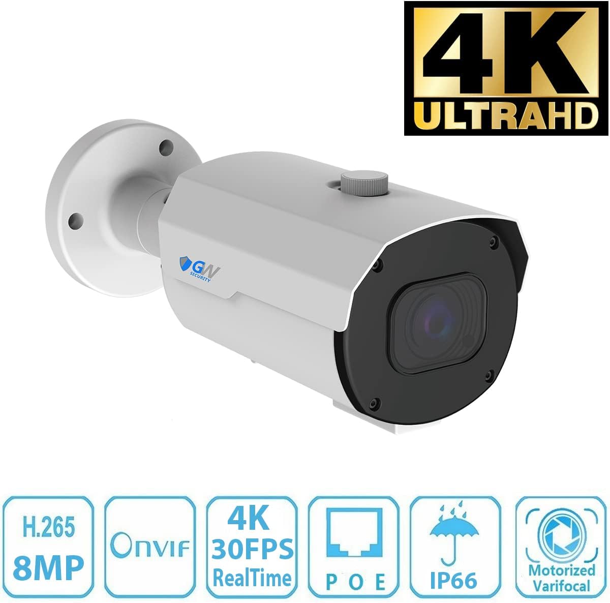 4K 8MP PoE Security Camera System with 5X Optical Zoom H421385