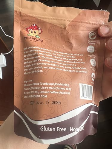 Mushroom Instant Coffee 35 Servings Vegan Non-GMO L223854