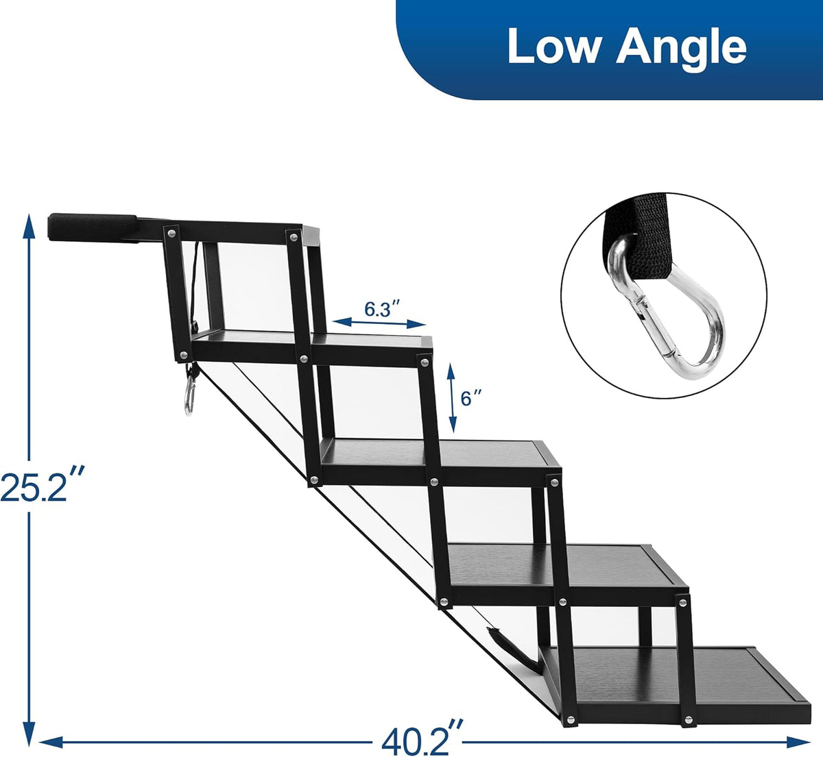 Foldable Aluminum 5 Step Nonslip Dog Stairs G627
