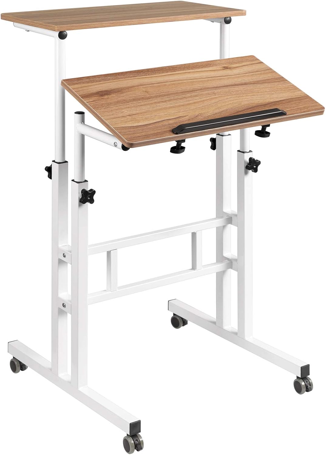 Black Adjustable Mobile Standing Desk F329