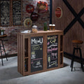 Rustic Walnut 47-inch Bar Dining Table S298