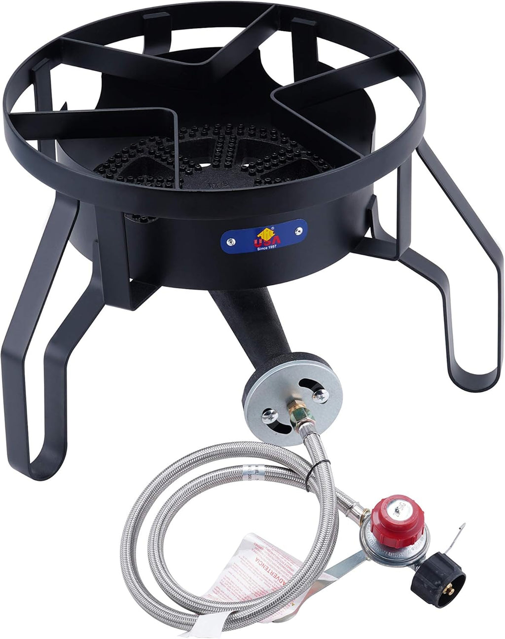 Cast Iron Propane Burner 200,000 BTU with Regulator & Hose N929