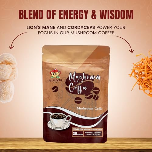 Mushroom Instant Coffee 35 Servings Vegan Non-GMO L223854