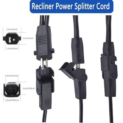 2-Pin Power Adapter with Extension Cord for Recliner Chair U6418