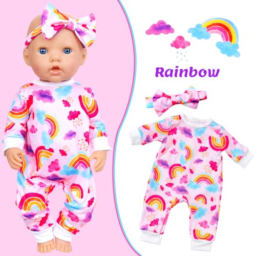 10 pcs Baby Doll Clothes and Accessories Set for 14-16 Inch Dolls J85521