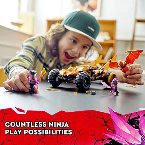 Cole’s Dragon Cruiser Car Toy with Golden Kai, Cole and Snake Warrior Minifigures M3481