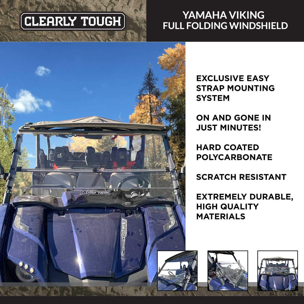 Folding Scratch Resistant Polycarbonate Windshield Z52186