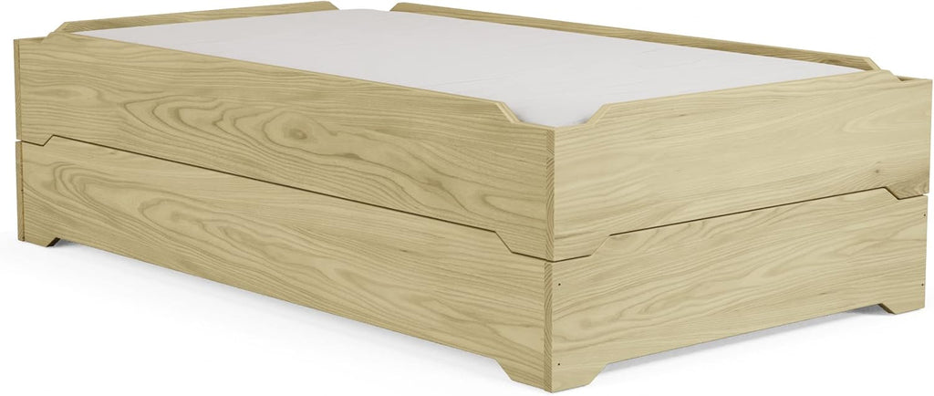 Twin over Twin Stackable Wooden Bed Frame Set of Two C57320
