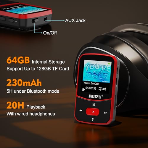 64GB Bluetooth MP3 Player with FM Radio B20731
