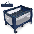 Gray Foldable Baby Playard with Carry Bag J5362