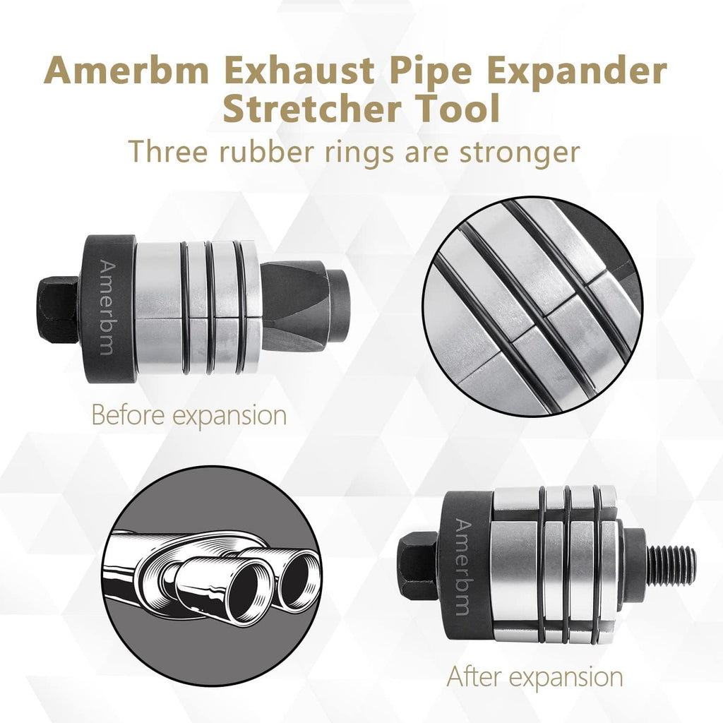 Exhaust Pipe Expander Tool Set 1-5/8 to 4-1/4 Inches with Rubber Rings M412466