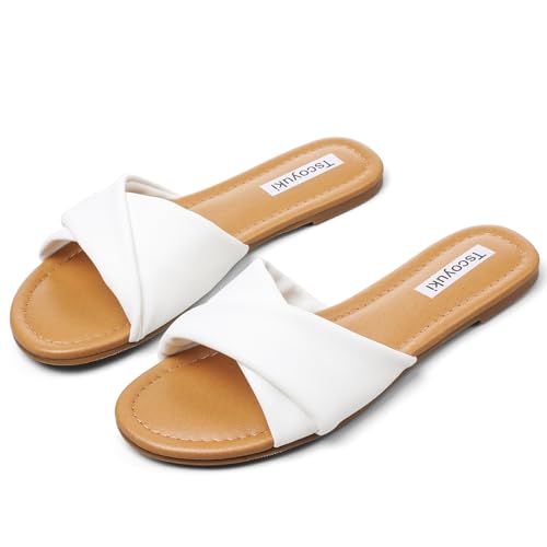 Slides Sandals for Women Open Toe Slip On O600