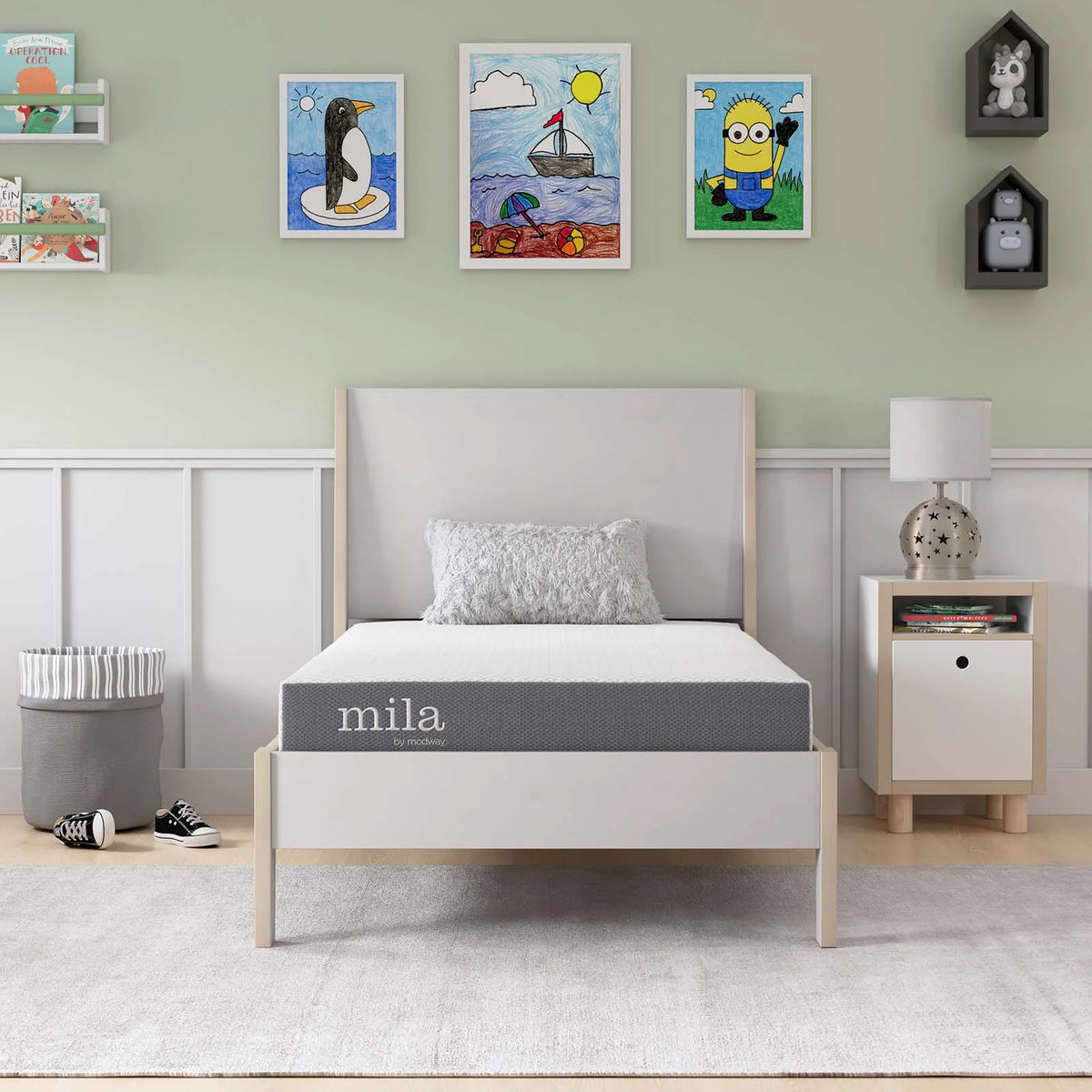 Twin Foam Mattress Set of 2 Q154469