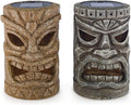 Tribal Tiki Solar Powered Flickering Led Outdoor Decor N5057
