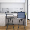 2pcs Outdoor Cast Aluminum Counter Height Swivel Bar Stools D76515