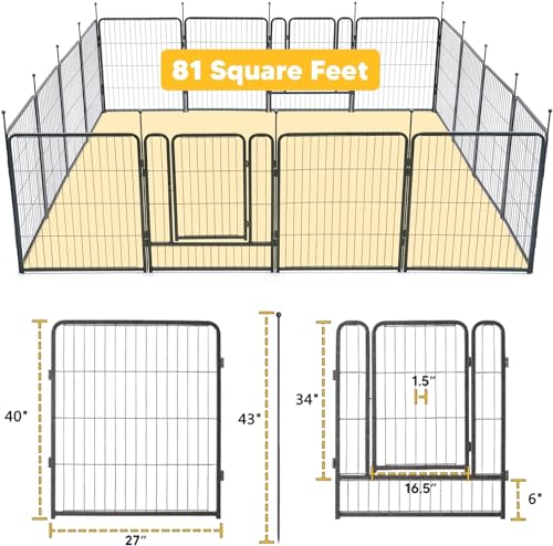 40" Height 16 Panels Dog Playpen X781