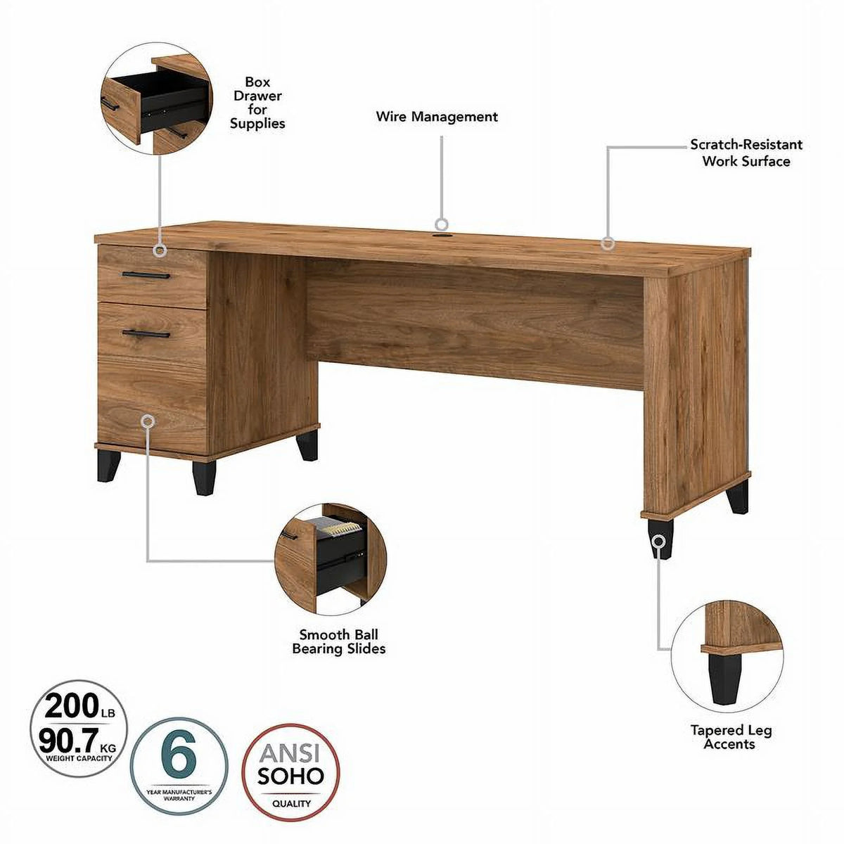 72W Sit to Stand L Desk with Hutch B131